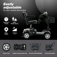thumbnail image 3 of Travel Mobility Scooter, Heavy Duty Electric Scooters with 4 Anti-Tip Wheels, Compact Lightweight Mobility Scooters for Senior Adults Elderly, Foldable Mobility Scooter, Holds 300lbs, Chrome, 3 of 13