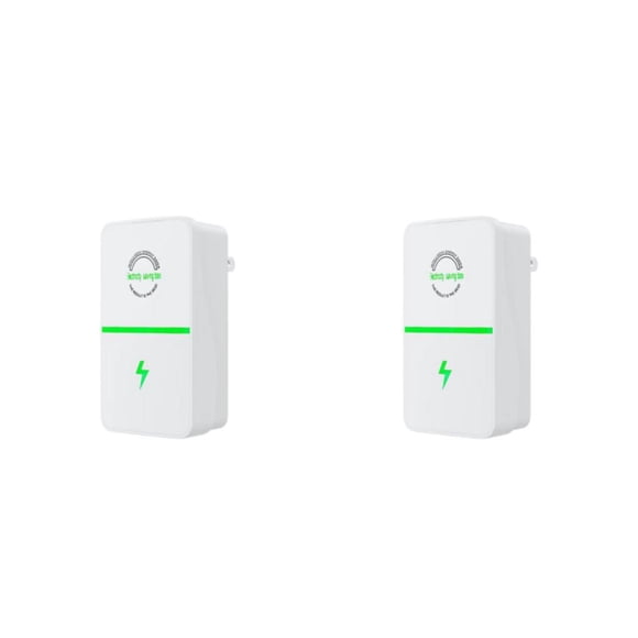 Advancent Stop Watt Energy Saver Electrodomésticos de plástico para el hogar Dispositivos de ahorro de electricidad Dispositivos de giro lento Reino Unido enchufe 2piezas