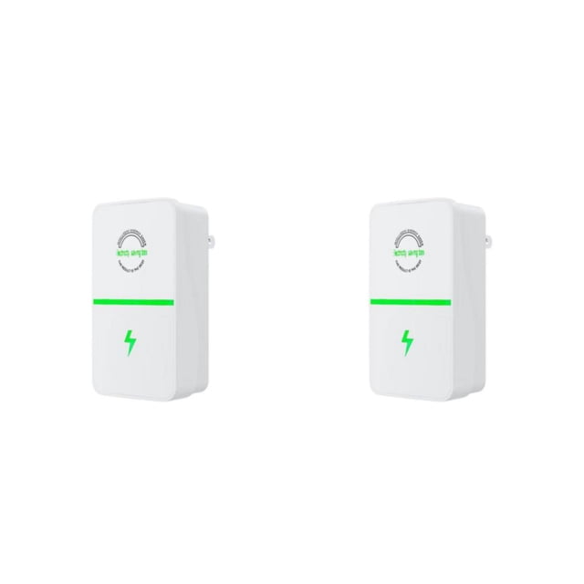 Advancent Stop Watt Energy Saver Electrodomésticos de plástico para el hogar Dispositivos de ahorro de electricidad Dispositivos de giro lento Reino Unido enchufe 2piezas