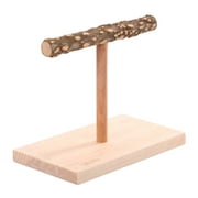 Bird Perch Table Stand Natural Branch T-shape Grinding Training Toy for Cockatiels Conures Budgies Love Birds