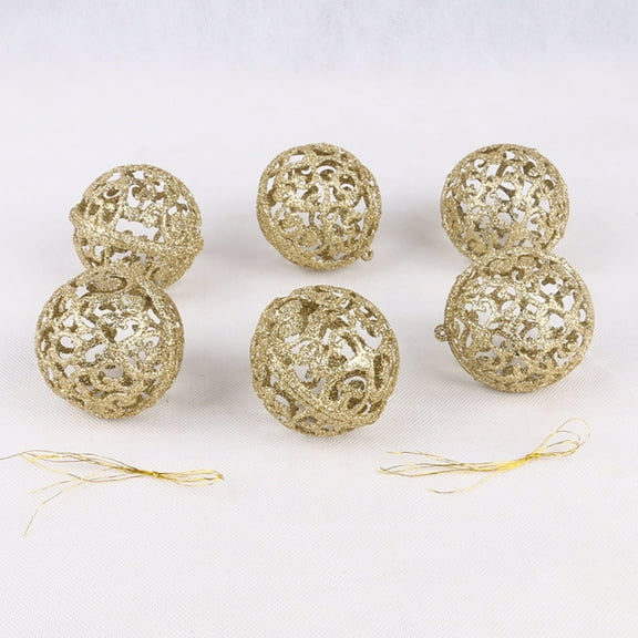 JeashCHAT 6cm Christmas Xmas Tree Ball Bauble Hanging Home Party Ornament Decor