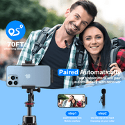 TIKBBRMG Microphone for iPhone iPad Android Professional Wireless Lavalier Lapel Mini Microphone, Charging Case with Adapter Included Noise Reduction Plug,Podcast Microphone for Interview Video Vlog