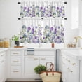 thumbnail image 2 of Spring Purple Flowers Curtain Tier and Valance Set 3 Piece, Country Plants Dandelion 3-inch Rod Pocket Window Tier Curtains Valance for Kitchen Living Room, 2 of 9