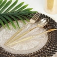 thumbnail image 2 of Efavormart 24 Pack | 9" Gold Modern Flatware Set, Heavy Duty Plastic Silverware, Glitter Handle Disposable Cutlery, 2 of 11