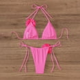 thumbnail image 2 of Traje de Baño de Mujer Rosa Bikini Traje de Baño de Dos Piezas con Correa de Espagueti, Ropa de Playa de Cintura Alta, 2 of 5