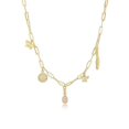 thumbnail image 1 of Poetic Collection Diamondlite Zircon Cubique et Quartz Rose Collier Multi-charm - Or, 1 of 1