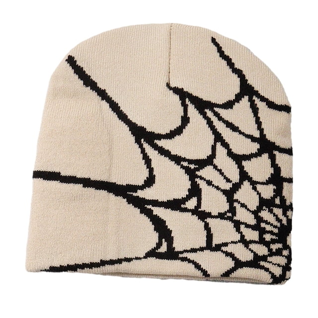 Youkk Stay Warm And Stylish With Versatile Knit Hat M Winter Essential Spider Web Hats Beige