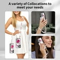 thumbnail image 6 of TECH CIRCLE Wallet Case for iPhone 13 ,PU Leather Flip Protective Stand Flowers Floral Women Girls Case Card Holder Wristlet Mirror Shoulder Purse Case for iPhone 13 6.1" 2021,White, 6 of 10