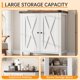 thumbnail image 5 of QinaQin Aparador buffet estilo farmhouse con 2 puertas y repisa ajustable, credenza compacta para almacenamiento en sala, cocina o comedor, 5 of 9