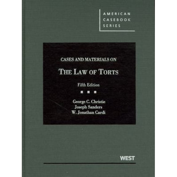 Pre-Owned Cases and Materials on the Law of Torts, 5th (American Casebook Series) (Hardcover) 0314266941 9780314266941