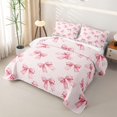 thumbnail image 3 of Erosebridal Kawaii Bow Girl Quilt Full, Cartoon Ribbon Full Bedspread Sets, 3-Piece, 3 of 7