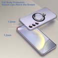 thumbnail image 3 of Dteck Case for Samsung Galaxy S24,Shockproof Rubber Ring Holder Kickstand Hybrid PC Back Cover,Clear, 3 of 6