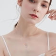 thumbnail image 4 of YAFEINI Heart Butterfly Rose Necklace 925 Sterling Silver Butterfly Necklace Pendant Women's Heart Necklace Birthday Jewelry Gift, 4 of 6
