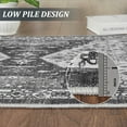 thumbnail image 6 of Geetinfly 8*10FT Area Rugs 1150Gsm 100% Polyester Rug 350Gsm Velvet Weight Pearl Velvet Washed Back Folding Simulation Printed Carpet Xm-Persia-Kuang Yi Liu Fang Black and gray, 6 of 7