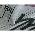 thumbnail image 4 of Ambesonne I Love You Quilted Bedspread Set 3 Pcs, Words on Wood Planks, Queen Size, Fuchsia Pale Grey, 4 of 5