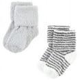 thumbnail image 6 of Hudson Baby Cozy Chenille Newborn and Terry Socks, Gray Stripe 8 Pack, 12-24 Months, 6 of 6