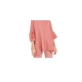 thumbnail image 2 of Alfani Women's Faux Fur Cuff Poncho Pink Size X-Large, 2 of 3
