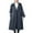 Dark Gray, variant on Bixock Women Outerwear Fall and Winter Plus Size Fashion Long Hooded Trench Coat