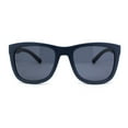 thumbnail image 2 of Kush Mens Rounded Rectangular Horn Rim Matte Sporty Plastic Sunglasses Matte Navy - Black, 2 of 4