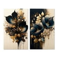 thumbnail image 2 of Designart "Deep Blue Calla Lilies in Bouquet I" Calla Lily Wall Art Set Of 2 - Blue Floral Canvas Set For Living Room Decor, 2 of 7
