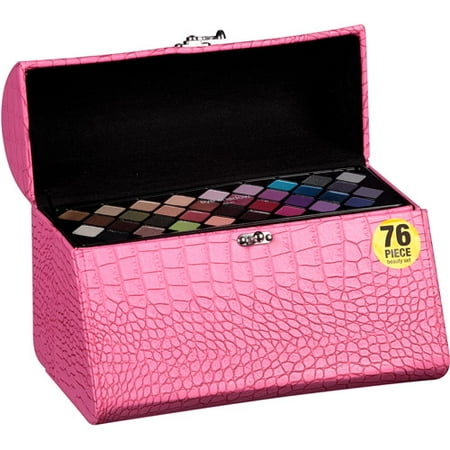 The Color Workshop Triple Play Vanity Makeup Case, Pink, 79 pc
