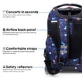 thumbnail image 3 of J World Boys and Girls Lollipop 16" Kids Rolling Backpack with Insulated Lunch Bag for School and Travel,Spaceship, 3 of 7