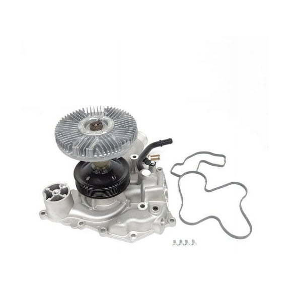 Engine Water Pump with Fan Clutch - Compatible with 2009 - 2010 Dodge Ram 1500