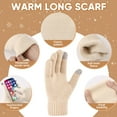 thumbnail image 3 of REDESS Beanie Hat and Gloves Scarf Winter Set for Women,Beanie Hat Touch Screen Gloves Long Scarf Set for Women,Beige, 3 of 7