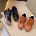 thumbnail image 5 of PEASKJP Kids Rain Boots Lace Up Combat Waterproof Boots with Side Zipper, Black 21, 5 of 5