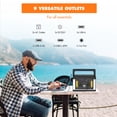 Portable Power Station 1000W Peak, Pure Sine Wave 700W AC 120V Outlets & LED Flashlight, 577Wh Lithium ion Battery, Ultra-Quiet Fan Solar Generator for Outdoor Camping CPAP RV Home Emergency Backup