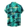 thumbnail image 4 of Mens Shirts Casual Stylish Loose Fit Male Summer Hawaii Beach Tree Print Short Sleeve Turn Down Collar Button Shirt Graphic Y2K, 4 of 4