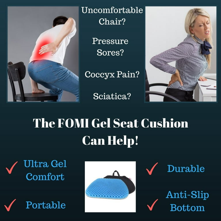 Fomi Premium Gel Seat and Back Cushion Combo