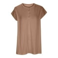 thumbnail image 3 of Fheaev Summer Tops For Women 2024 Women'S Casual Print Short Sleeve V-Neck Top, 3 of 5