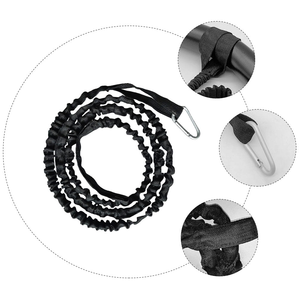 WEUVEB Paddle Leash Kayak Accessories Black Lightweight and Durable 8Pcs