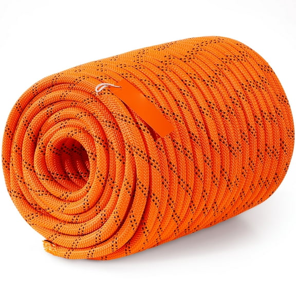 KFFKFF Arborist Tree Climbing Rope Double Braid Polyester 1/2" x 220' 48-Strand