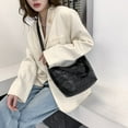 thumbnail image 3 of MesaSe Women Nylon Thread Handbag Winter Korean Fashion Pure Color Top-handle Bags, 3 of 10