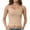 Beige, variant on Women's Seamless Longline Bra - Comfortable, Anti-Smear, Nylon Spandex, One Size Fits S-M