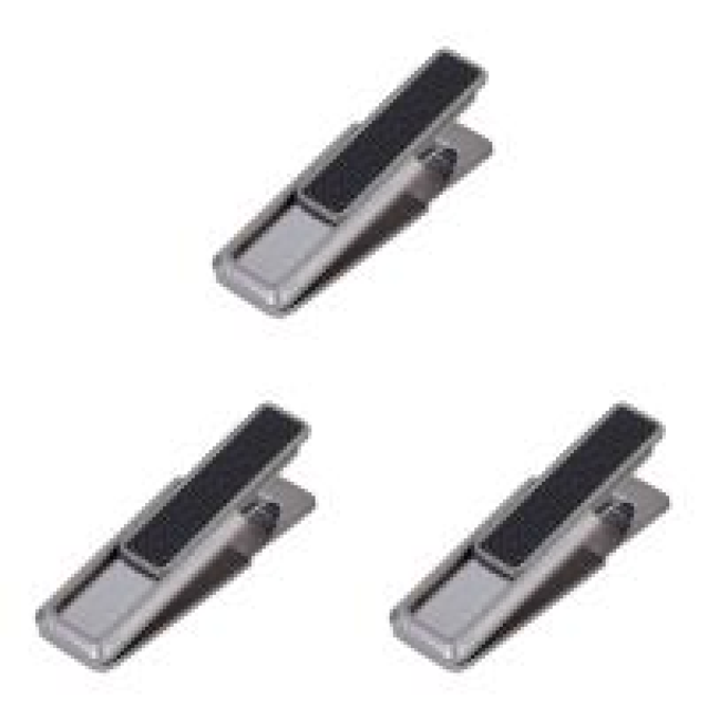 Clip para Tarjeta Monedero Aleación Acero Inoxidable Y Fibra Carbono Doble Cara (plateado)