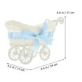 thumbnail image 2 of 4Pcs Hand-Woven Baskets with Imitation Rattan for Wedding and Home Tabletop Blue 11.8X6.7X5.5in, 2 of 8