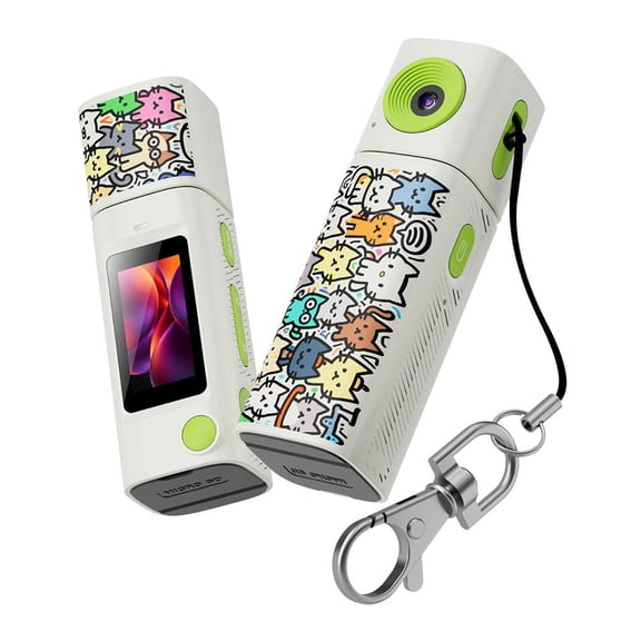 Mini Digital Camera with 2K Video Recording, Rotatable Lens Pocket Camera with TFT LCD Screen for Students