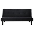 thumbnail image 2 of Pemberly Row 65" Futon Convertible Sofa Bed Sleeper Couch - Black Fabric w/ Foam, 2 of 10