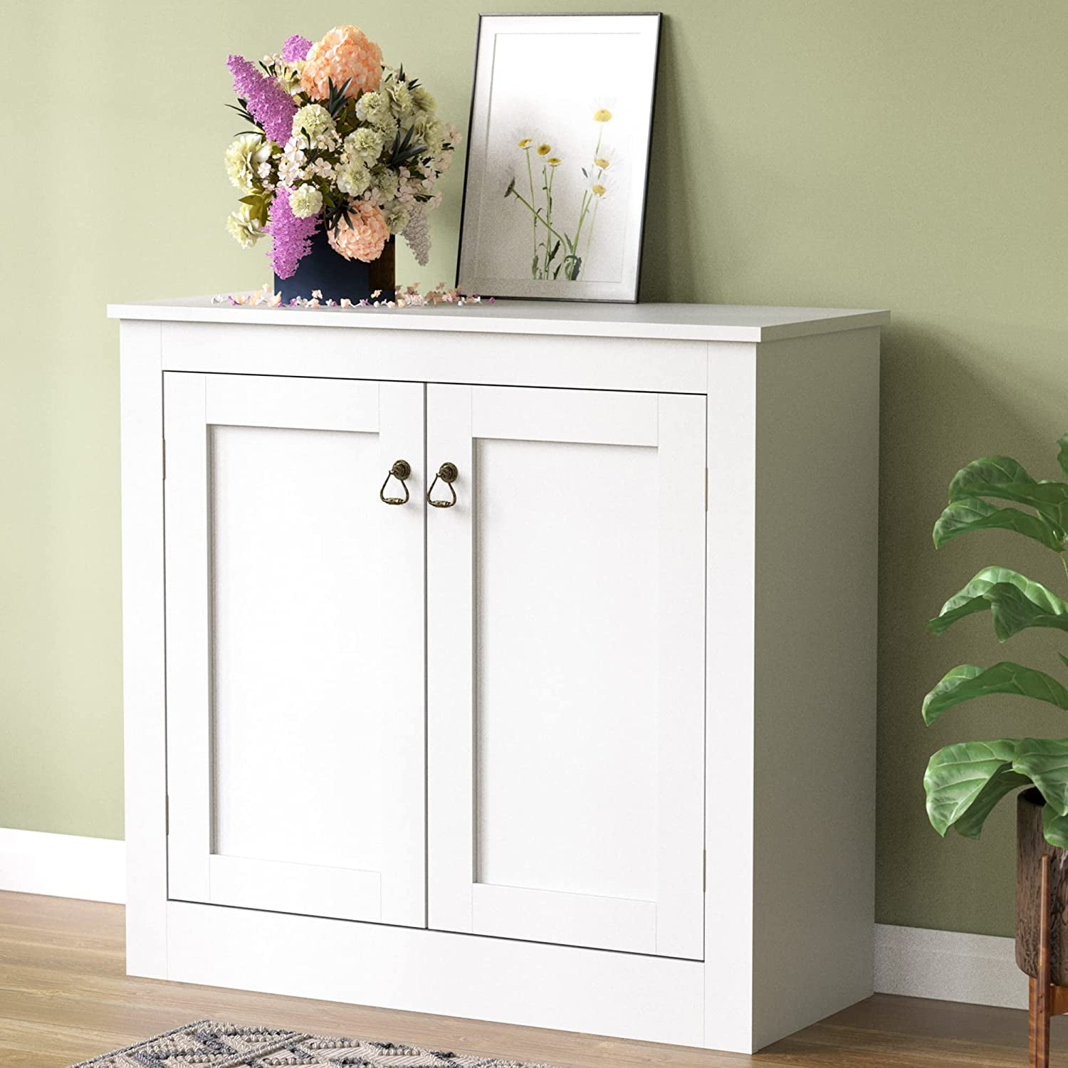 Chemicaliën hoe vaak Verspreiding Donosun White Storage Cabinet Free Standing Buffet Cabinet with Storage  Accent Cabinet with Doors and Shelves Sideboard for Kitchen Entryway or  Hallway - Walmart.com