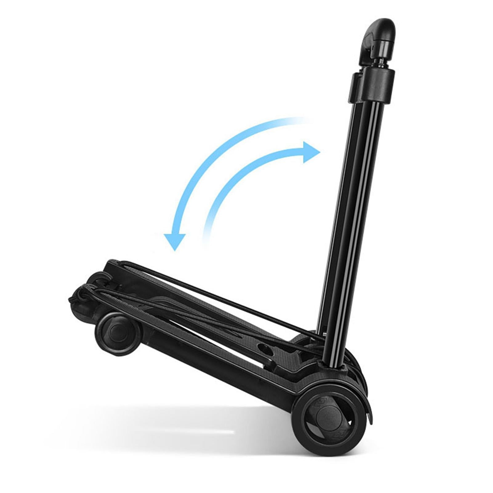 YAHHU Compact 2-Wheel Folding Hand Truck – 110 lb Capacity, 17x9.8in, 3.3 lb, Ideal for Travel, Shopping, Office, Airport