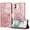 Rosegold, variant on ELEHOLD Case for iPhone 11, Sunflower Embossed Leather Wallet Case with Magnetic Closure & Kickstand,Rosegold