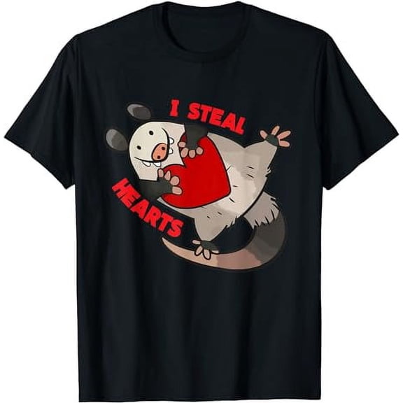 I Steal Hearts opossum Valentines Day funny Boys Kids T-Shirt