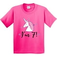 thumbnail image 3 of Inktastic 7th Birthday Cute Unicorn Youth T-Shirt, 3 of 5