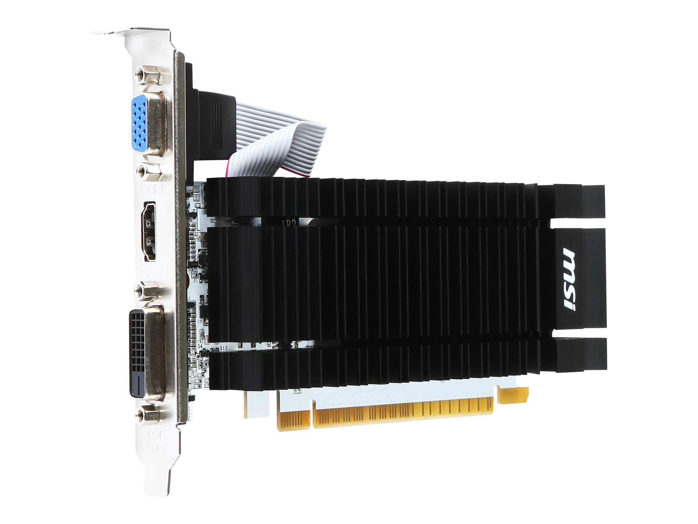 MSI N730K-2GD3H/LP - Graphics card - GF GT 730 - 2 GB DDR3 - PCIe 2.0 x16 low profile - DVI, D-Sub, HDMI - fanless - image 4 of 6