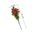thumbnail image 2 of WASHWEPE Flor Artificial Roja Con Tallo Para De Dormitorio Y Fiesta, 2 of 7