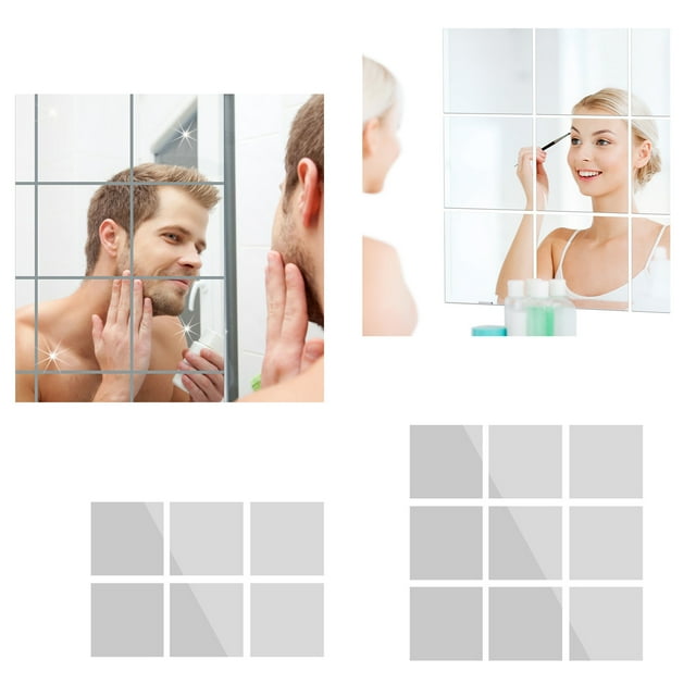 Less Than 5 Wall stickers Mirror Wall Sticker Home Decoration Combination Removable Mirror Sticker