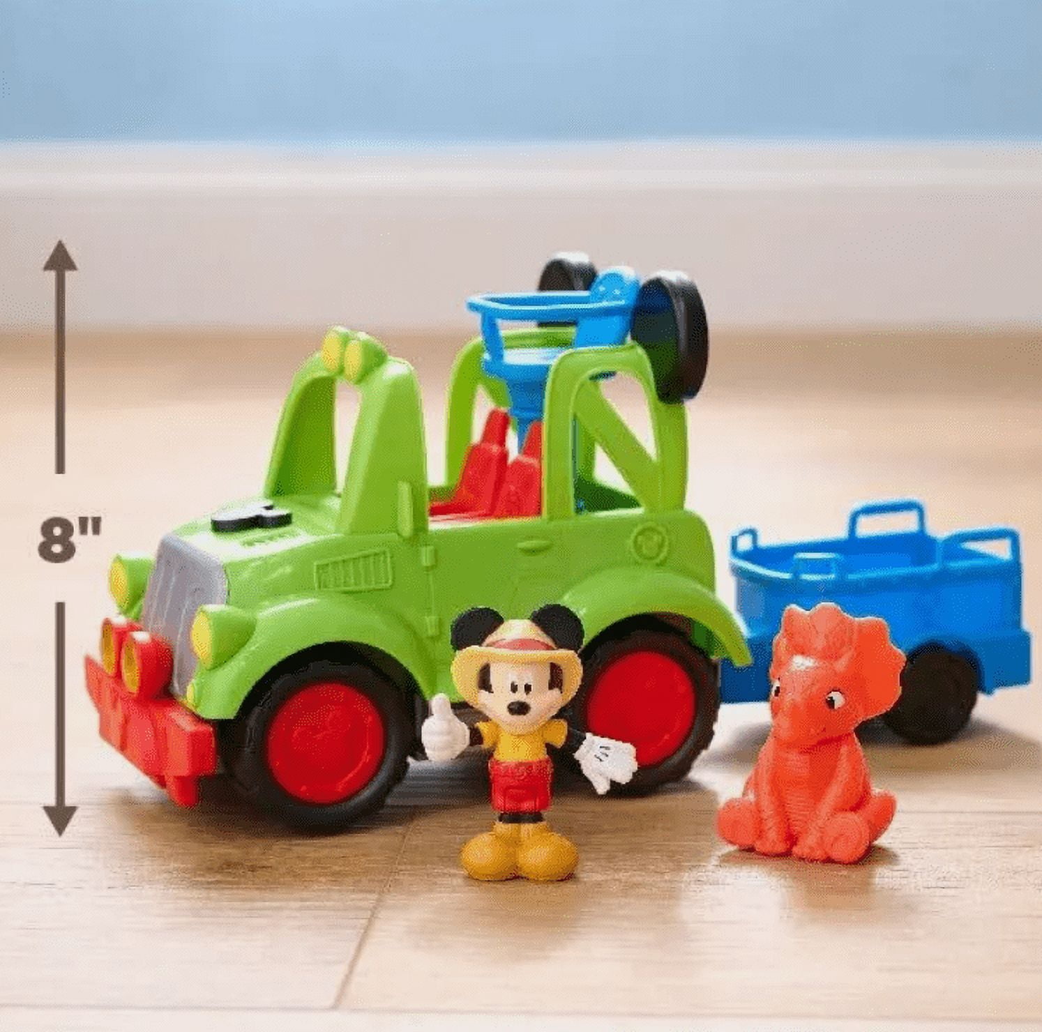 MICKEY Disney Junior Mouse Funhouse Dino Safari Rover 16-Piece Play Blue